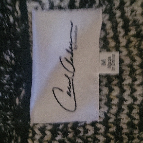 CAROL ANDERSON Duster Cardigan Open Front Knit Aztec Bohemian Sweater Coat Cream - Picture 5 of 6